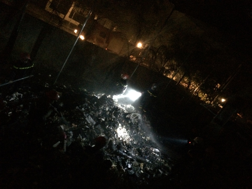 Hiện trường tan hoang sau vụ hỏa hoạn (Ảnh: Ngô Huy Đồng)