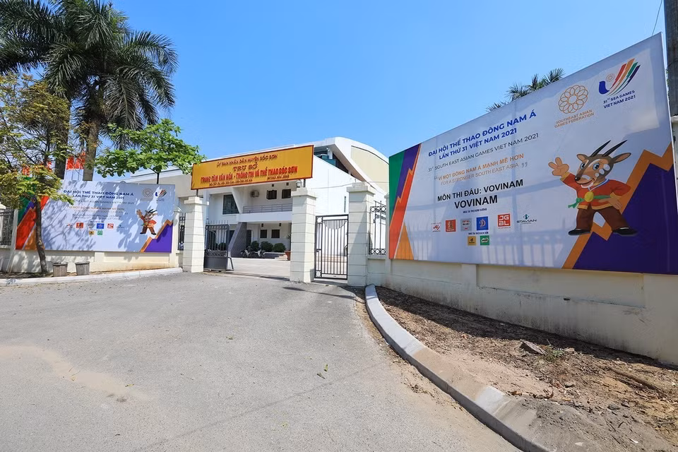 Nhà thi đấu Sóc Sơn là nơi diễn ra môn thi đấu Vovinam tại SEA Games 31. (Ảnh: Tuấn Anh/TTXVN)