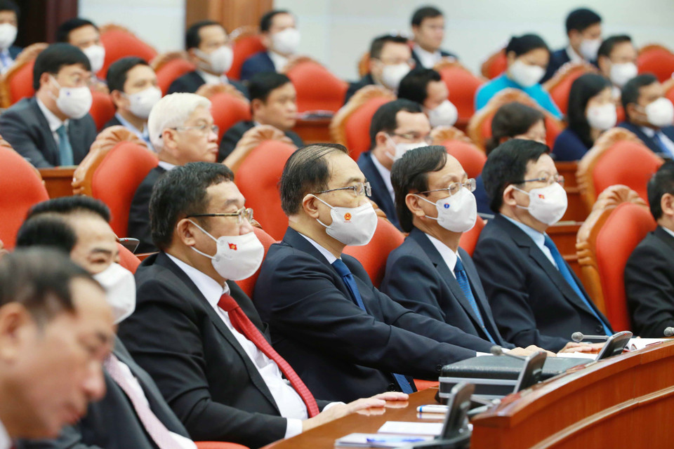 Phiên bế mạc diễn ra tại Trụ sở Trung ương Đảng, Hà Nội. (Ảnh: Phương Hoa/TTXVN)