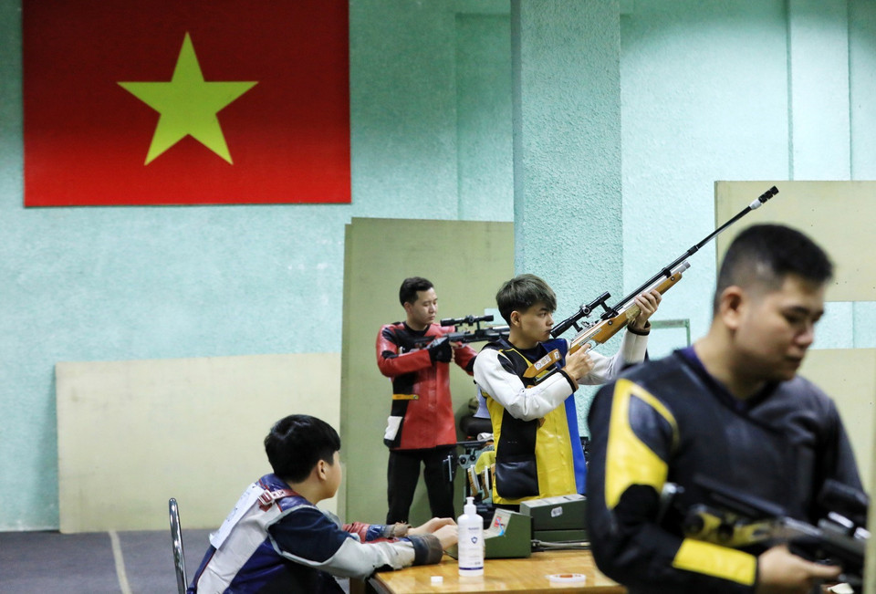 Giải đấu quy tụ hơn 200 vận động viên (vận động viên) đến từ 12 đơn vị trên toàn quốc. (Ảnh: Thành Đạt/TTXVN)