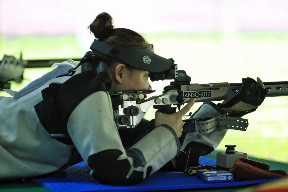 Giải vô địch các câu lạc bộ bắn súng quốc gia 2021 thu hút nhiều vận động viên trẻ. (Ảnh: Thành Đạt/TTXVN)