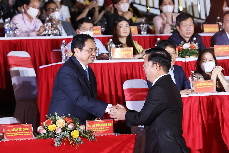 Thủ tướng dự Lễ khai mạc. (Ảnh: Dương Giang/TTXVN)