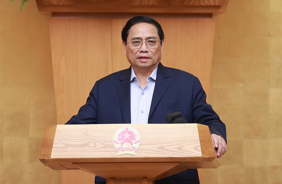 Thủ tướng Phạm Minh Chính chủ trì phiên họp. (Ảnh: Dương Giang/TTXVN)