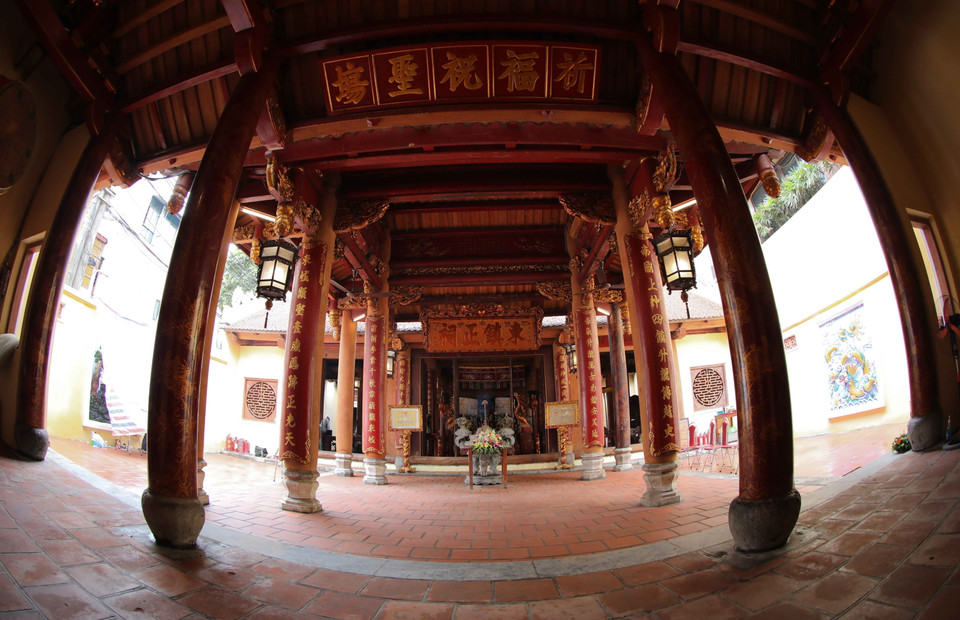 Bạch Mã là ngôi đền cổ, một di sản đặc sắc có lịch sử hình thành và phát triển gắn với Thăng Long-Hà Nội. (Ảnh: Thanh Tùng/TTXVN)