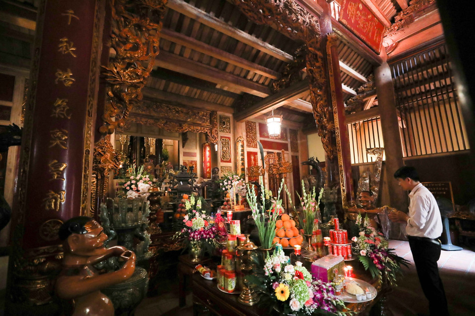 Bạch Mã là ngôi đền cổ, một di sản đặc sắc có lịch sử hình thành và phát triển gắn với Thăng Long-Hà Nội. (Ảnh: Thanh Tùng/TTXVN)