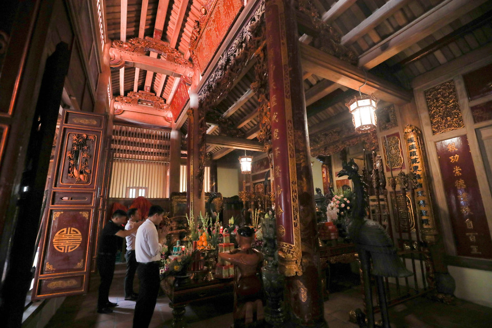 Bạch Mã là ngôi đền cổ, một di sản đặc sắc có lịch sử hình thành và phát triển gắn với Thăng Long-Hà Nội. (Ảnh: Thanh Tùng/TTXVN)