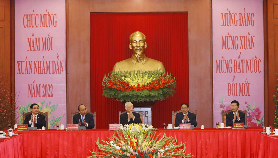 Quang cảnh buổi gặp mặt. (Ảnh: Phương Hoa/TTXVN)