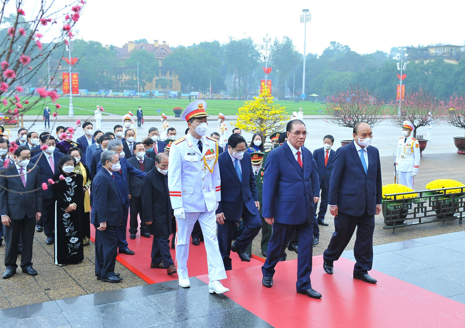 Quang cảnh lễ viếng. (Ảnh: Minh Đức/TTXVN)