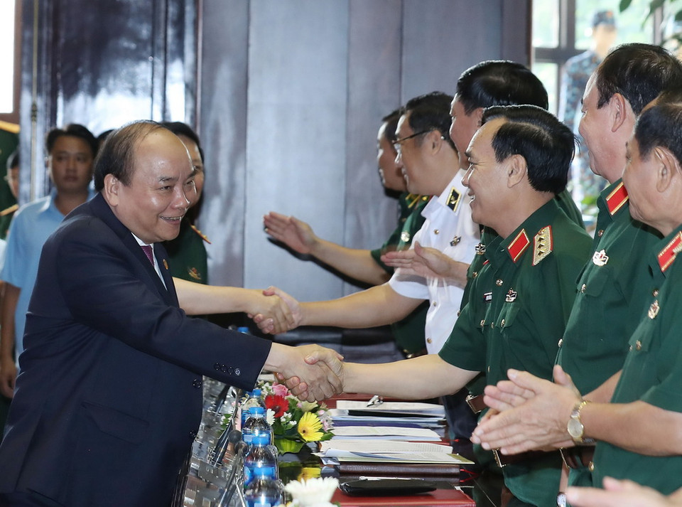 Thủ tướng Nguyễn Xuân Phúc và các đại biểu tham dự hội nghị. (Ảnh: Thống Nhất/TTXVN)