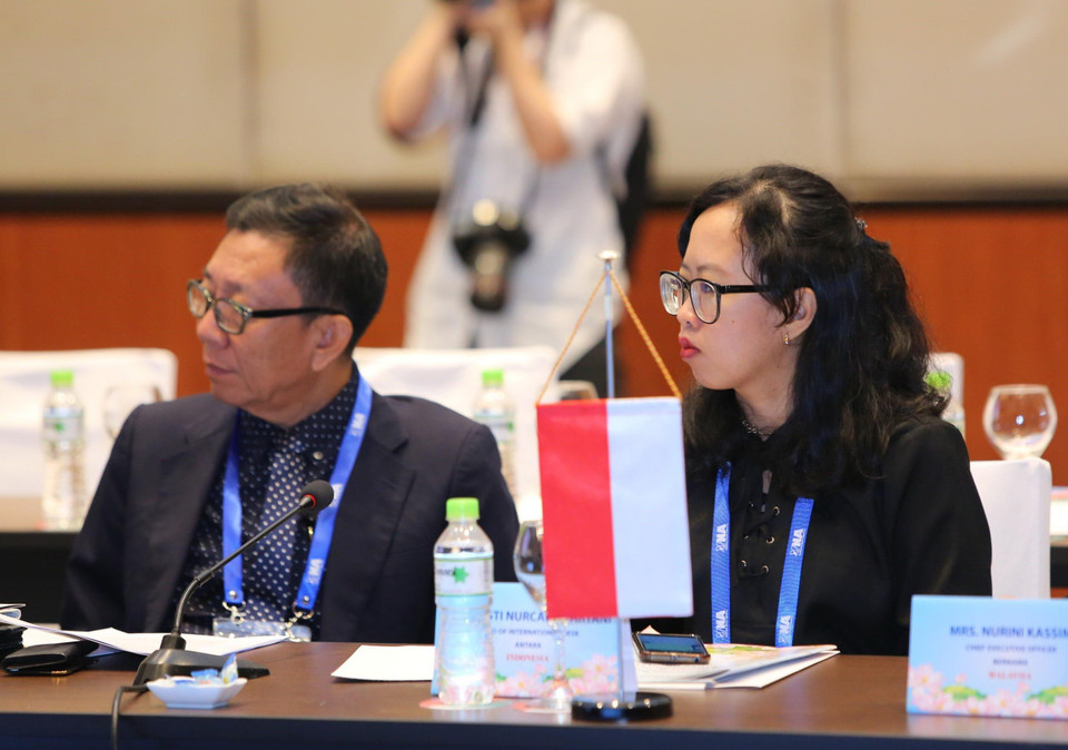 Đại diện Hãng thông tấn Antara của Indonesia tại cuộc họp. (Ảnh: Thành Đạt/TTXVN)