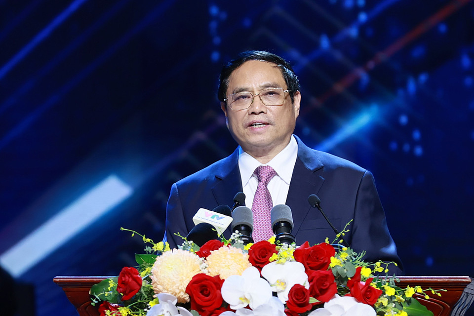 Thủ tướng Phạm Minh Chính phát biểu. (Ảnh: Dương Giang/TTXVN)