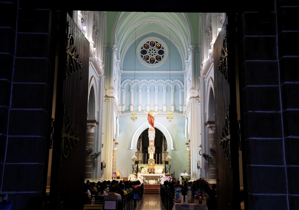 Giáo đường Nhà thờ Huyện Sỹ. (Ảnh: Hồng Đạt/TTXVN)