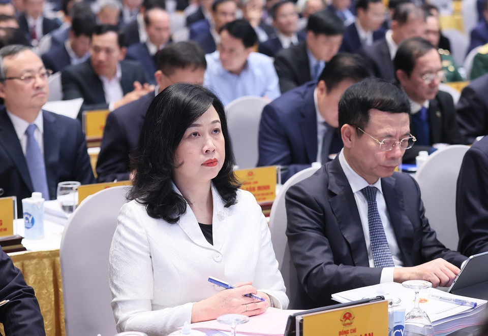 Llãnh đạo bộ, ngành tham dự hội nghị. (Ảnh: Dương Giang/TTXVN)