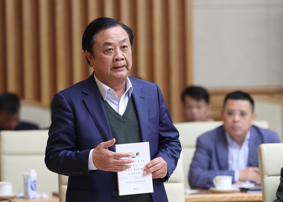 Bộ trưởng Bộ Nông nghiệp và Phát triển Nông thôn Lê Minh Hoan phát biểu. (Ảnh: Dương Giang/TTXVN)