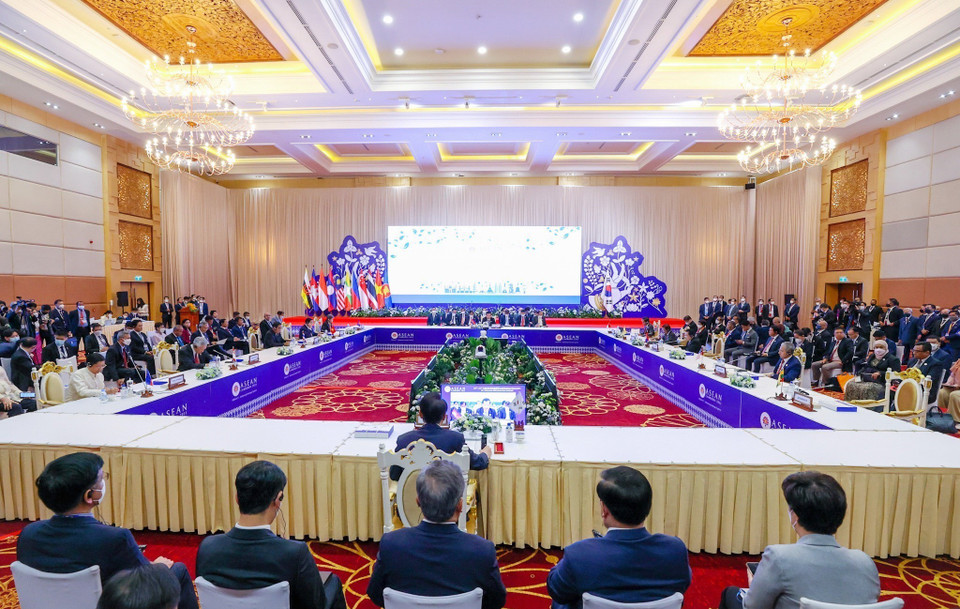 Hội nghị Cấp cao ASEAN-Hàn Quốc lần thứ 23. (Ảnh: Dương Giang/TTXVN)