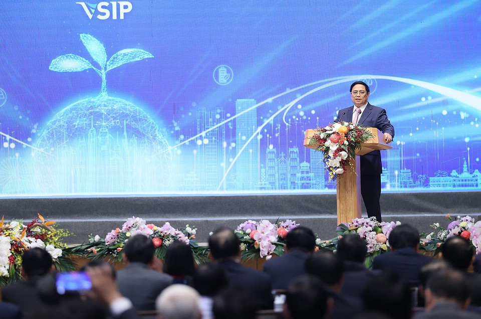 Thủ tướng Phạm Minh Chính phát biểu. (Ảnh: Dương Giang/TTXVN)