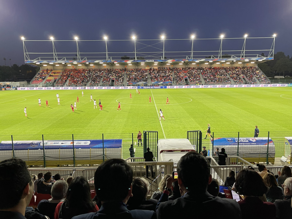 Quang cảnh trận đấu. (Ảnh: Nguyễn Thu Hà/TTXVN)