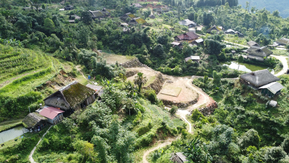 Màu xanh phủ khắp thôn Xà Phìn. (Ảnh: Hoàng Hiếu/TTXVN)