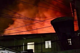 Hải Phòng: Cháy lớn thiêu rụi kho 500m2 trong Cụm công nghiệp Tiên Lãng
