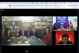 Quang cảnh toạ đàm trực tuyến. (Ảnh: phóng viên TTXVN dự online)