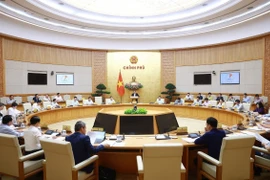 Phiên họp Chính phủ chuyên đề về xây dựng pháp luật tháng 4/2025. (Ảnh: Dương Giang/TTXVN)