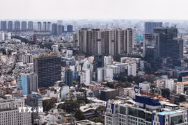 Bất động sản khu vực trung tâm Thành phố Hồ Chí Minh. (Ảnh: Hồng Đạt/TTXVN)