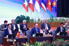 Thủ tướng Phạm Minh Chính dự phiên Đối thoại của lãnh đạo ASEAN với đại diện Hội đồng liên Nghị viện ASEAN (AIPA). (Ảnh: Dương Giang/TTXVN)