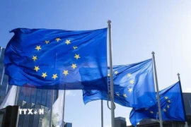 Cờ Liên minh châu Âu (EU). (Ảnh: IRNA/TTXVN)