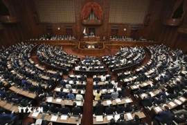 Toàn cảnh một phiên họp Quốc hội Nhật Bản tại Thủ đô Tokyo. (Ảnh: Kyodo/TTXVN)