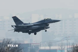 Máy bay chiến đấu F-16 của Không lực Mỹ. (Ảnh: Yonhap/TTXVN)