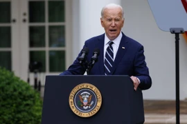 Ông Joe Biden phát biểu tại Washington D.C. hồi tháng Năm năm ngoái. (Ảnh: THX/TTXVN)