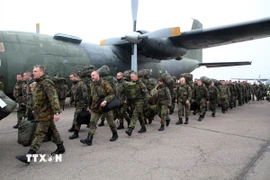 Binh sỹ Đức được triển khai tới Karmelava (Litva) để tham gia sứ mệnh của Tổ chức Hiệp ước Bắc Đại Tây Dương (NATO). (Ảnh minh họa. AFP/TTXVN)