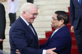 Thủ tướng Phạm Minh Chính hội kiến Tổng thống Cộng hòa Liên bang Đức Frank-Walter Steinmeier trong chuyến thăm cấp Nhà nước tới Việt Nam (24/1/2024). (Ảnh: Dương Giang/TTXVN)
