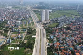 Một khu vực ở huyện Hoài Đức (Hà Nội). (Ảnh: Quốc Khánh/TTXVN)