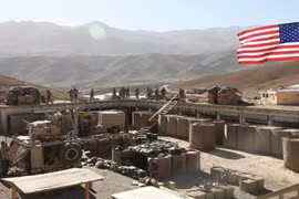 Một cơ sở quân sự của Mỹ tại Syria. (Ảnh: Syriahr.com/TTXVN)