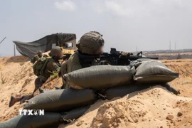 Binh sỹ Israel được triển khai tại Dải Gaza ngày 5/7/2025. (Ảnh: THX/TTXVN)