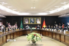 Thủ tướng Phạm Minh Chính dự và phát biểu tại Diễn đàn kinh doanh Việt Nam-Saudi Arabia, tháng 10/2023. (Ảnh: Dương Giang/TTXVN)