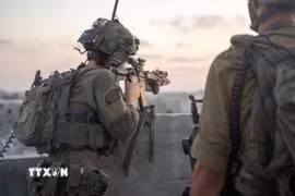 Binh sỹ Israel được triển khai tại Dải Gaza. (Ảnh: THX/TTXVN)