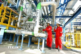 Vận hành thiết bị tại nhà máy điện Nhơn Trạch 2. (Ảnh: Huy Hùng/TTXVN)