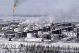 Cơ sở lọc dầu ở giếng dầu Vankorskoye thuộc vùng Krasnoyarsk (Nga). (Ảnh: Reuters/TTXVN)
