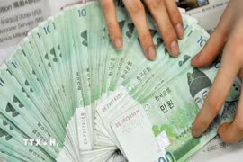 Đồng won của Hàn Quốc. (Nguồn: AFP/TTXVN)