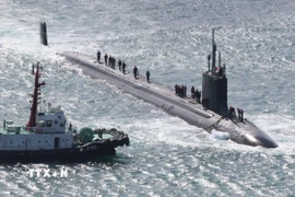 Tàu ngầm tấn công hạt nhân USS Vermont của Hải quân Mỹ. (Ảnh minh họa: Yonhap/TTXVN)