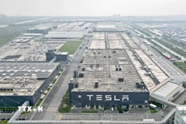 Nhà máy của hãng Tesla tại Thượng Hải (Trung Quốc). (Ảnh: THX/TTXVN)