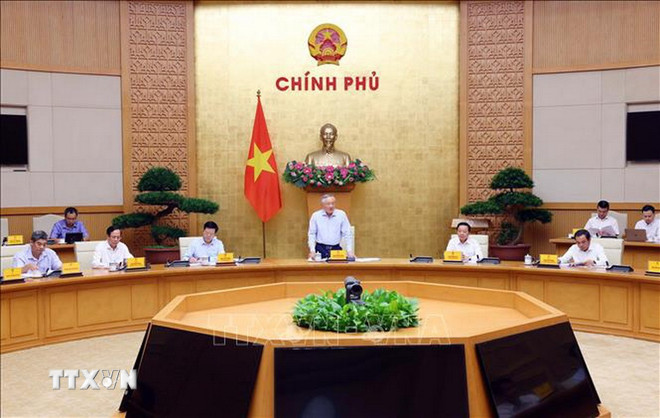 Phó Thủ tướng Thường trực Chính phủ Nguyễn Hòa Bình phát biểu. (Ảnh: Phạm Kiên/TTXVN) ttxvn-mtieu.jpg