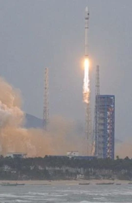 Ngày 4/8, tên lửa đẩy Trường Chinh-12 được phóng lên từ bãi phóng tàu vũ trụ thương mại Hải Nam thuộc tỉnh Hải Nam, miền Nam Trung Quốc. (Nguồn: Xinhua)