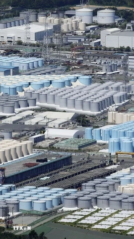 Nhà máy điện hạt nhân Fukushima Daiichi tại tỉnh Fukushima, Nhật Bản. (Ảnh: Kyodo/TTXVN)