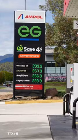 Một trạm xăng ở Canberra, Australia. (Nguồn: THX/TTXVN)