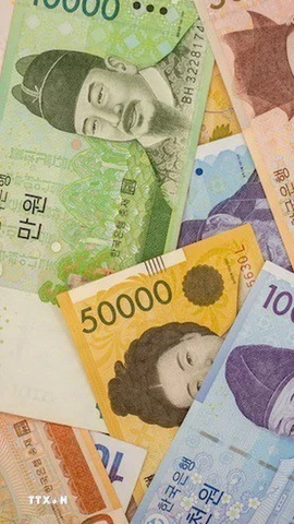 Đồng won của Hàn Quốc. (Nguồn: freepik/TTXVN)