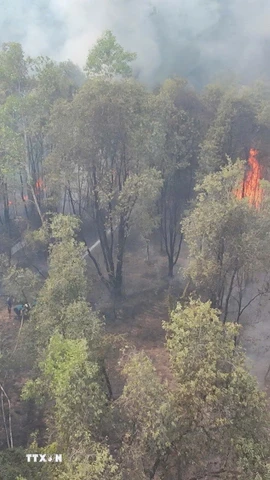 Hiện trường vụ cháy. (Nguồn: TTXVN phát)