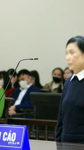 Bị cáo Hoàng Thị Thúy Lan, cựu Bí thư Tỉnh ủy Vĩnh Phúc (cũ). (Ảnh: Tuấn Anh/TTXVN)